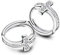 CZ Kreuz Creolen für Frauen Mädchen Sterling Silber 925 Ohrringe Kleine Huggie Creolen Knorpel Ohrringe