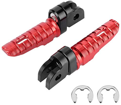 EBTOOLS pour cale pied tmax Repose-pieds pour motos, repose-pieds avant de moto Paires avant gauche droite pour MT-03 MT-25 MT-07 MT-09 R3 XJ6(rouge)
