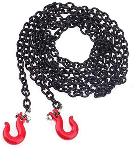 EONANT Catena Gancio per rimorchio in Metallo e Gancio per verricello con Gancio di Traino Accessori per Camion cingolati RC per Modello di Auto RC 1/10 TRX-4 assiale SCX10 90046 (Nero)