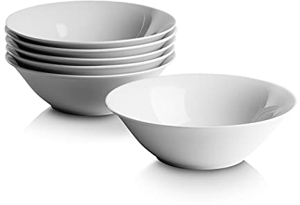 10 Strawberry Street Simply White 7 Round Cereal Bowl, Set of 6