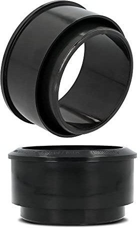 BRYZA® PVC Reduzierverbinder Reduzierstück Ø DN 110 mm/90 mm Graphit | Kurz Übergang Adapter Reduktion Für Fallrohrfilter Regenrohrfilter Reinigungsrohr | Rinnenfallrohr Regenrohr Dachrinne Regenrinne