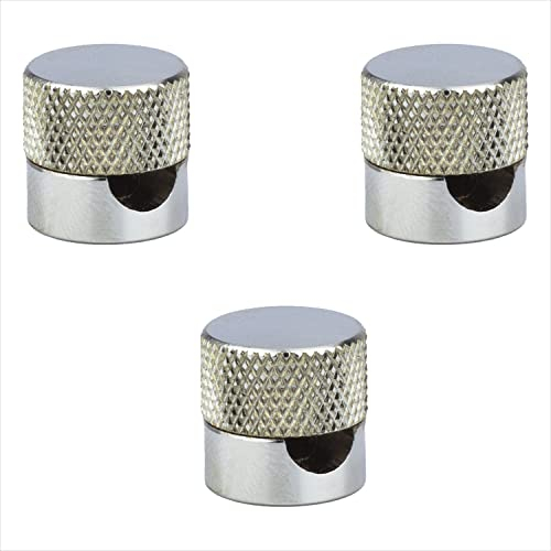 AMARCORDS - 3 Aluminium Deckenpins mit sichtbarer Kabelanpassung. Deckenbefestigung für Lampen und Aufhängungen. Farbe CHROM