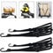 2 Pièces Tendeurs Elastique avec Crochets, étendeur vélo, Sangle élastique Moto, Sangle Bagage, Sangle de Casque, Tendeurs Elastique Noir, Sangle Moto etc (90 cm, 2 Pièces)