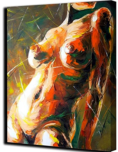 CHAHU Malen nach Zahlen Kits Art für Erwachsene und Kinder mit Pinsel und Acrylpigment DIY Digitale Leinwand für Erwachsene Anfänger-Sexy Ölgemälde nackt gemalte Frau 16 * 20 Zoll Rahmenlos