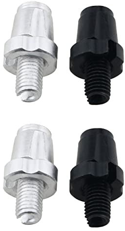 Ruiwaer 4 Stück M7 Einstellmutter Fahrrad Bremshebel Aluminiumlegierung Verstellbarer Barrel Brake Part Hebel Aluminiumlegierung Verstellbare Barrels, Schwarz und Silber