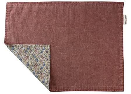 Laura Ashley Tischset Ochsenblutrot doppelseitig Uni/Daniela 48x35cm