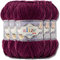 Hobby YARN Alize Velluto 5x 100g Türkische Strickwolle super Bulky Wolle zum Häkeln Uni Farbe Babywolle Flauschgarn Filzwolle Kuschelwolle (Plum | 111)