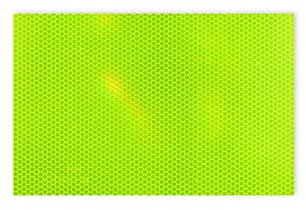Orafol ORALITE 5910 High Intensity Prismatic Grade HIP - Reflexfolie RA2/C stark reflektierend - selbstklebende Zuschnitte 297 x 210 mm (DIN A4) oder 420 x 297 mm (DIN A3) (A4, fluor-lime)
