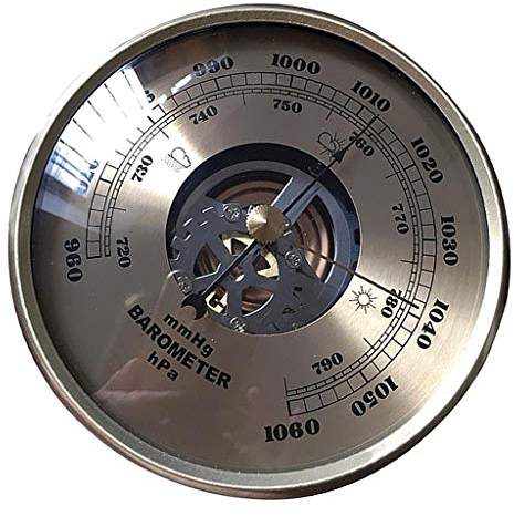 misppro Barometro da parete con quadrante rotondo da 4,25 pollici
