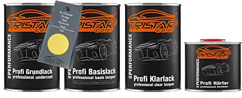 TRISTARcolor Vernice per auto Kit barattolo pronto all’uso per Chrysler/Dodge/Jeep/Plymouth/Viper PJF High Velocity vernice di fondo vernice di base vernice trasparente 2K 3,5L