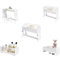 Beistellbett 90x40 cm Babybett Baby Bett mit Sicherheitsgurt für Elternbett, umbaubar zu höhenverstellbarem Schreibtisch, Sitzbank und Spielkiste aus Vollholz, made in EU - 10 Jahre nutzbar