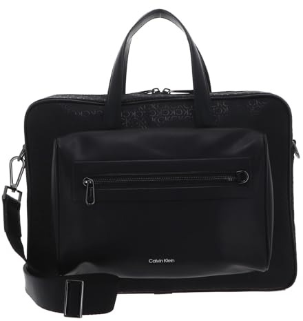 Calvin Klein CK Elevated Laptop Bag Repreve Black Tonal Mono