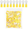 ETOPARS 100 Pezzi Giallo M6 Terminale Connettori ad Anello 6,4mm Rame Connettori Elettrici Occhiello Anello 10-12 AWG Capicorda Elettrici in Filo Crimpare Connettori Isolato Cavi