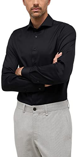 ETERNA Herren Cover Shirt Slim FIT 1/1 schwarz 46_H_1/1