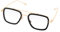 Layoners Infinity Herren-Sonnenbrille, UV400-Schutz, Quadratische Gläser, Leicht, Metall, Kunststoff, Universelle Passform, Trendig (Gold/Durchsichtig)