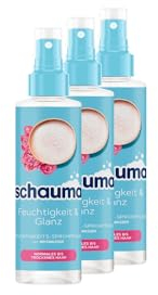Schauma Sprühpflege Feuchtigkeit & Glanz (3x 200 ml), Sprühspülung hilft, das Haar zu entwirren, Spülung mit bis zu 230 °C Hitzeschutz, Haarspülung für weiches, glänzendes Haar