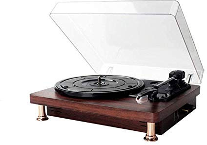 Belt Drive Turntable with Wireless Connectivity, Built-in Phono Pre-amp, USB Digital Output Vinyl Stereo Record Player, 33 or 45 RPM