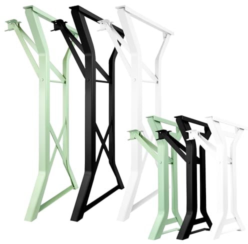 Natural Goods Berlin 2er Set Y-Form Gestell für Bierzeltgarnitur (Grün, 70x42 cm) – Klappbare Metall Tischbeine für Biertisch – Stabiles Outdoor Tischgestell für Garten, Terrasse & Camping