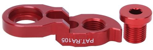 XIASABA Bike Fahrrad Schaltwerk Link Hanger Extender Schalthaken-Verlängerung Schalthaken-Verlängerung Derailleur Hanger für 34T-52T Mountainbike Rennräder (Red)