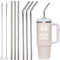 6Pcs Pajitas Reutilizables de Acero Inoxidable para Stanley 40oz Set, 30cm Pajita para vaso Stanley con Cepillo de Limpieza, Pajita de Repuesto para vaso Adventure Quencher Cup