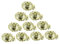COLLBATH 10st Weihnachtskerzenclip in Blumenform Weihnachtskerzenhalter Clip Auf Kerzenklemmen Säulenkerzenständer Weihnachtsteelichthalter Spitzkerzen Kegelkerzenhalter Golden Eisen