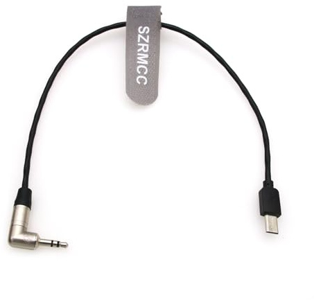 SZRMCC Tentacle Sync Micro-USB-Timecode-Kabel, rechtwinklig, 3,5 mm, TRS für Sony FX3 FX30 A7S3 A1 Multi-Kamera auf Tentakel-Original/SYNC E/Track E Einheiten