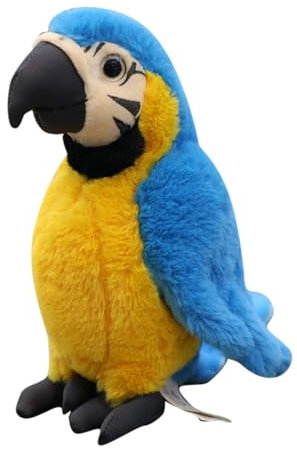 champracer Vogel Papagei Plüschtier, Papagei Vogel Plüschtier, 30 cm Niedliche Plüsch Ara Papagei Stofftier Kuscheltier Plüschtier, für Kinder Erwachsene (30 cm,Blau)