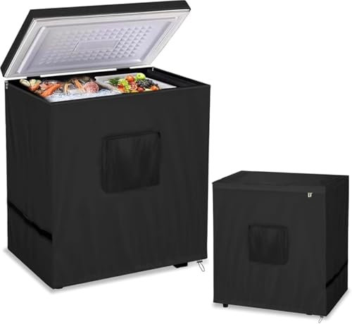 Ataoyus Chest Freezer Cover | Outdoor Freezer Cover Waterproof | Refrigerator Cover | Outdoor or Indoor Fridge Freezer Cover | Freezer Cover Protector