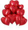 Herz Folienballon Rot, 10 Stück 18 Zoll Rot Herz Folien Luftballons Heliumfolie Herzförmige Ballons für Geburtstag Babyparty Hochzeit Verlobung Valentinstag Dekorationen