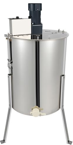Essoreuse à miel électrique en acier inoxydable - Haute efficacité - Essoreuse à miel électrique - Extracteur réglable avec couvercle de sortie de miel