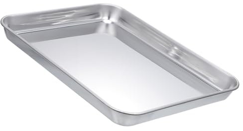 MOTHNUR 1pieza Plato De Hornear De Acero Inoxidable Bandeja Antiadherente Para Sushi y Repostería Para Cocinas Picnics y Eventos Al Aire