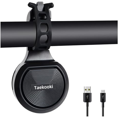 Fahrradklingel Elektronisch, Elektrische Klingel Fahrrad 80db-120db Klingel Laut, Fahrradklingel USB Wiederaufladbar IPX6 Wasserdicht, Fahrrad Zubehör für Mountainbikes von 22-32 mm