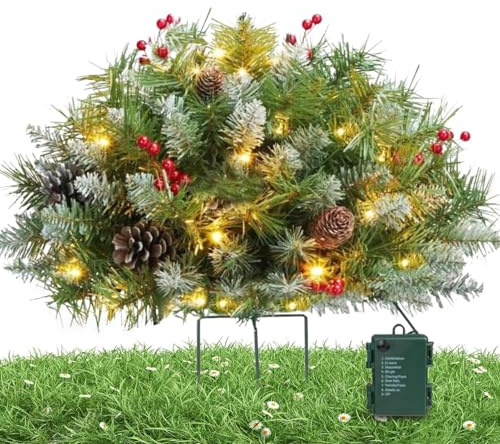 Nadsrpn Holiday Planter Filler, Outdoor Light up Planter Filler with Tripod Stake, Home Decoration for Yard Garden Flower Beds Retail Store Displays