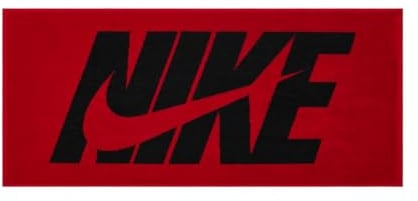 Nike Jacquard Towel Medium Graphic Sporthandtuch Fitness Training Gym Handtuch, Black/University Red/Black, One Size