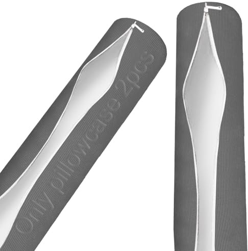 BLLMTEAR 2 Stück Nackenrollenbezug Bezug for Nackenrolle Nackenkissenbezug mit Reißverschluss for Kissenrollen aus Memory-Schaum und Nackenkissenrollen(22,2pcs:20x80cm)