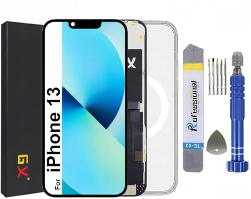 It'Go Hard OLED Display für iPhone 13 A2638 A2483 LCD Bildschirm Ersatz Touchscreen mit Werkzeug Schwarz mit Rahmen Hohe Qualität