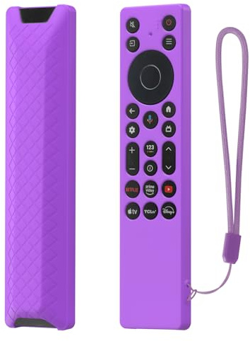 LEFXMOPHY Custodia per telecomando TV TCL RC923A FMB1 / RC813A FMB1 2025 Q6MK, custodia in silicone viola