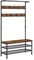 VASAGLE Coat Rack Stand, Large Hall Tree with Bench and Shoe Storage, 9 Hooks, Shoe Rack, Hanging Rail, 41.5 x 100 x 182 cm, for Hallway, Living Room, Bedroom, Rustic Brown and Black HSR47BX