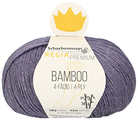 NEU 2019!!! 100g Regia Premium Bamboo 4-fädig - Farbe 35 purpie - Die Neue Qualität mit 30% Viskose aus Bambus