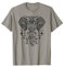 Elefant Yoga Elefanten Motiv Mandala Ganesha Chakra Tribal Grau Damen T-Shirt S
