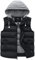 Wantdo Men’s Warm Winter Thickened Gilet Windproof Body Warmer Padded Gilets Quilted Insulated Puffer Gilet Hooded Sleeveless Jacket with Pockets Black M
