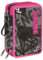 Seven Mäppchen, Mehrfarbig, Federtasche für Schreibwaren, Etui mit Stiften, Kugelschreiber, & mehr, 3 Fächer, Mädchen & Jungen, Schule - Grundschule, XXL Keep Flag pink/schwarz/weiß
