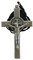 VILLAGE GIFT IMPORTERS St. Benedikt Kruzifix Kreuz Anhänger | inklusive Informationskarte | Schutzpatron der Schüler | Schutz | Made in Italy