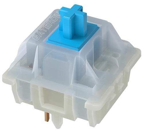 kutethy Gateron Switches Milchig Blau Mechanische Tastatur gelb 5-polig für alle Mechanischen MX-Tastaturen (72 Stück, Blau)