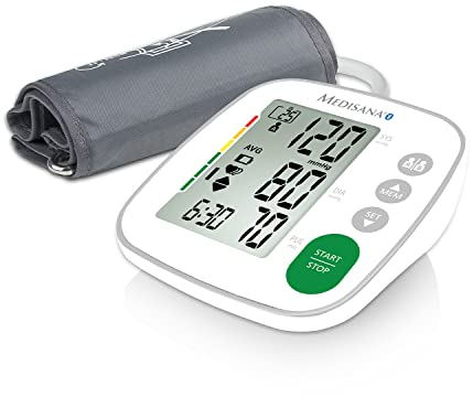 medisana BU A52 connect Oberarm-Blutdruckmessgerät, präzise Blutdruck und Pulsmessung mit Speicherfunktion und Bluetooth-App, Anzeige eines unregelmäßigen Herzschlags mit großer Manschette 23-43 cm