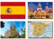 SET OF 4 SPAIN FRIDGE MAGNETS - SPAIN FLAG SPAIN MAP SPAIN ATTRACTIONS