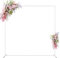 Wedding Arch Backdrop Stand 6.6x6.6 FT Square Metal Arch for Ceremony, Bridal Shower, Birthday Party, Garden, Floral Arbor, Anniversary Event Decor - White