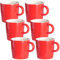 homEdge Mini Pro - Tazzine da caffè in ceramica, 120 ml, per espresso, tè, 6 pezzi, colore: rosso