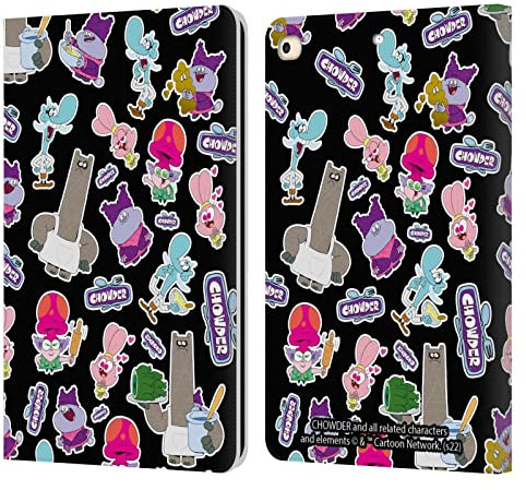 Head Case Designs Offizielle Chowder: Animated Series Muster Graphics Leder Brieftaschen Handyhülle Hülle Huelle kompatibel mit Apple iPad 9.7 2017 / iPad 9.7 2018
