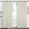 PONY DANCE Tende Camera da Letto Moderna Tende Termiche con Anelli Tende per Salotto Eleganti Tenda Oscurante con Motivo Curva Argento 2 Pezzi L 140 x A 245 cm, Beige Chiaro